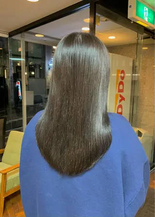 セミロング カラー 矢野 晃平のヘアスタイル