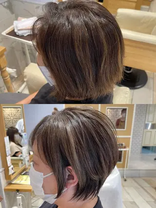 カラー 馬場智哉 白髪ぼかしハイライトのヘアスタイル