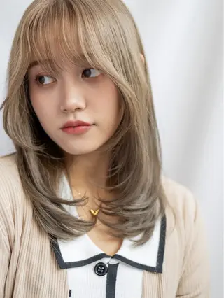 ミディアム shampoo hair salon所属・🫧レイヤー/透明感 カラー/Ryukaのヘアスタイル