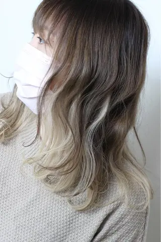 セミロング カラー 土居 正季のヘアスタイル