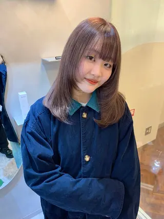 セミロング カラー 韓国ヘア🇰🇷/ 顔周り/松田光里のヘアスタイル