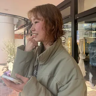 ミディアム パーマ カーリーパーマ/ 透明ｶﾗｰ/MIKUのヘアスタイル