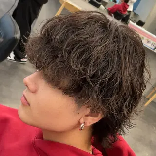 ミディアム パーマ ヘアアレンジ メンズ fifth 石川 凪のヘアスタイル