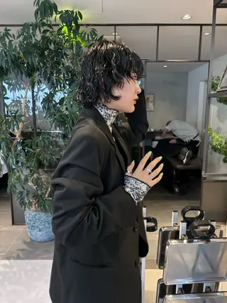 ショート パーマ メンズ -みつま はるな-のヘアスタイル