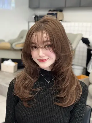 セミロング カラー パーマ ヘアアレンジ 韓国ヘア×2way 🇰🇷和知拓郎のヘアスタイル