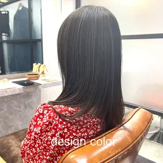 セミロング カラー 黒崎 勝巳のヘアスタイル
