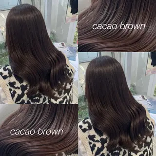 ロング カラー チョコレートカラー/ 𝐒𝐚𝐤𝐢のヘアスタイル