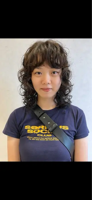 ミディアム パーマ nono/パーマ /顔まわりカット🐈のヘアスタイル