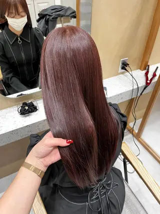 ロング カラー ヘアアレンジ 暖色韓国ヘア🤍 保科侑花のヘアスタイル