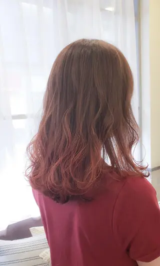 セミロング カラー 新宿/韓国レイヤー 髪質改善カラー/角所のヘアスタイル