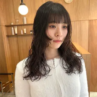 セミロング パーマ hina/パーマ /ニュアンスパーマのヘアスタイル