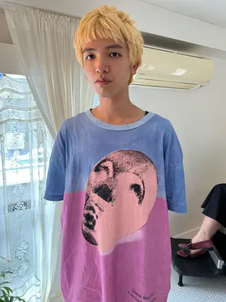 カラー ブリーチカラー🎀 韓国風/寺門美優のヘアスタイル