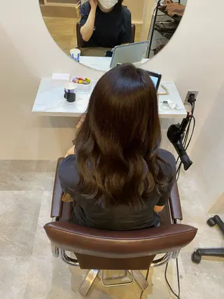 セミロング カラー 【髪質改善　艶髪】 布川　莉穂のヘアスタイル