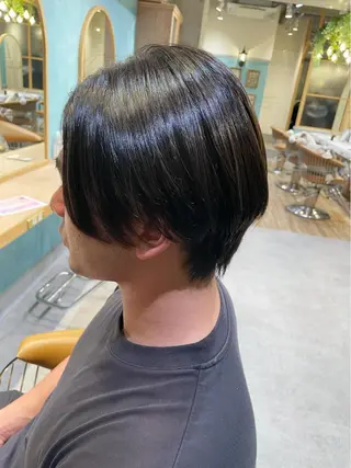ショート メンズ 縮毛矯正 髪質改善 韓国風レイヤー 吉田のヘアスタイル