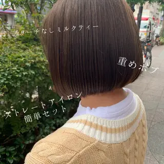 ミディアム カラー パーマ ネイル マツエク・マツパ 🟤TAP🟤 木曳野　金沢店のヘアスタイル