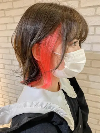 ショート カラー ヘアアレンジ yuka .のヘアスタイル