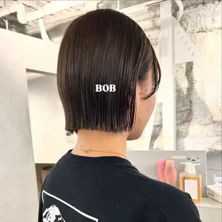 ショート カラー 切りっぱなしBOB 職人💜Anzuのヘアスタイル