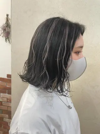 セミロング カラー ヘアアレンジ 🦋高瀬寛菜🦋 韓国/ブリーチのヘアスタイル