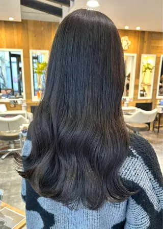 セミロング カラーモデル募集中 美容室ハピスのヘアスタイル