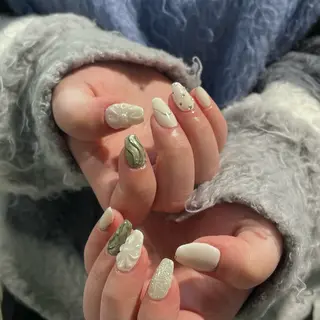 ネイル 個性派✴︎ジャケ写 ネイル🦋mire-のネイルデザイン