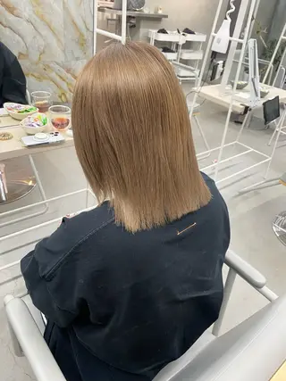 ミディアム カラー 前橋 姫奈のヘアスタイル
