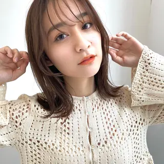 ミディアム カラー 🪭risa 暖色/レイヤー🪭のヘアスタイル