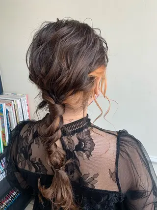 セミロング ヘアアレンジ T つぐみのヘアスタイル