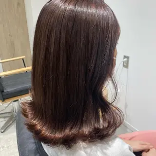 ミディアム 艶カラー/韓国風ヘア 🩵shioneのヘアスタイル