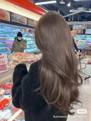 ロング 韓国✖️網紅🖤 パーマYURIYAのヘアスタイル