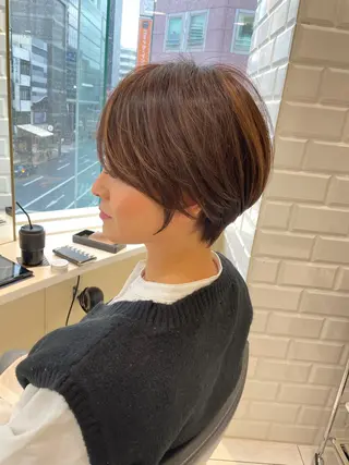 ショート クロスパーマ松永裕久 似合わせカットのヘアスタイル