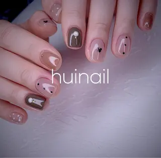 ショート めぐみのネイルサロン スタッフ練習のネイルデザイン