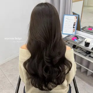 ロング カラー 柔らかオリーブ🌿 HIMARI🌻のヘアスタイル