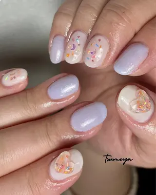 ネイル tsumeya ゆるかわ手描きネイルのネイルデザイン