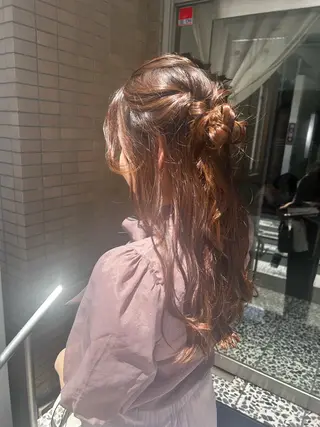 ロング ヘアアレンジ イワサキ リカのヘアスタイル