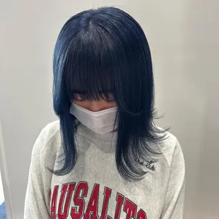 ミディアム カラー 𖧷 ⁺. 大人ヘア Yui 𓂃𓈒𓏸のヘアスタイル