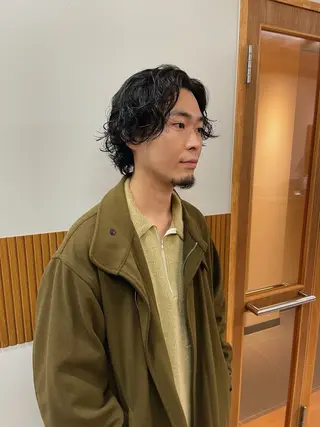 ショート パーマ メンズ SALOWIN 名古屋Suite店所属・難波 晃助のヘアスタイル