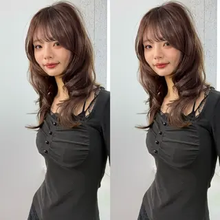ロング 韓国ヘア/ワンホン ちひろのヘアスタイル
