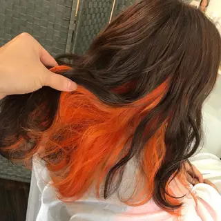 カラー セミロング 派手髪/ハイトーン/ エクステ✨ユウキのヘアスタイル