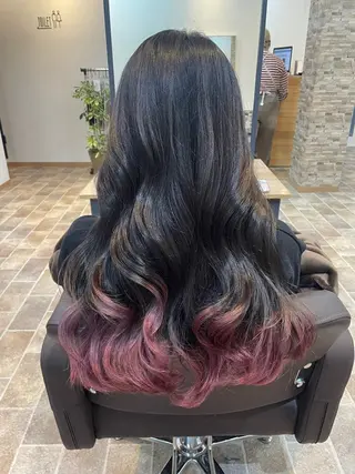 ロング カラー YUI/ ブリーチカラー🌷のヘアスタイル