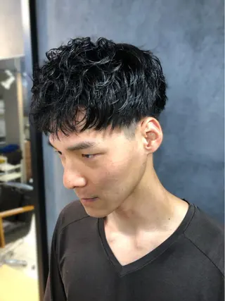 パーマ ヘアアレンジ メンズ ainico+所属・メンズ特化✂️栗原 侑也のヘアスタイル