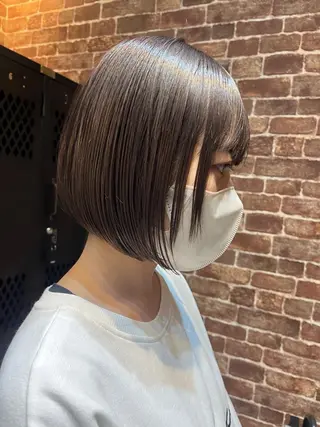 ショート カラー パーマ ヘアアレンジ メンズ キッズ ネイル マツエク・マツパ アイブロウ 久木原 ゆりのヘアスタイル