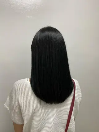 ミディアム カラー ヘアアレンジ 韓国風ベージュ🤎 赤みなし🌿横浜🤎のヘアスタイル