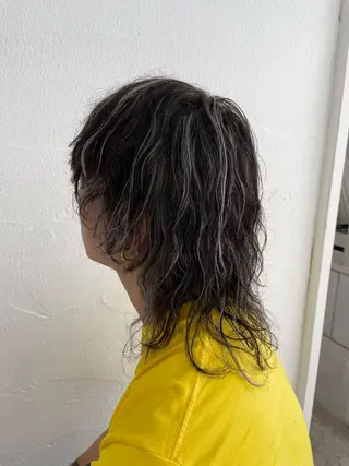 カラー メンズ miku🌿‬ メンズバレイヤージュのヘアスタイル
