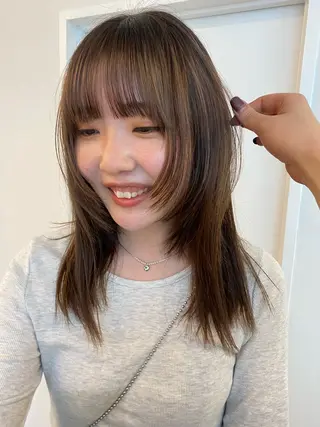 ミディアム ichika/福岡 /透明感カラー🤎のヘアスタイル