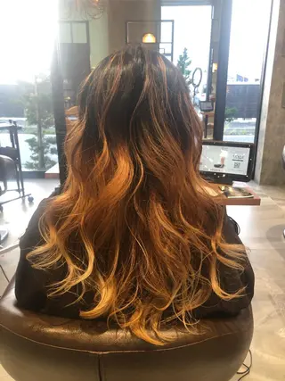 セミロング カラー 杉田 一浩のヘアスタイル