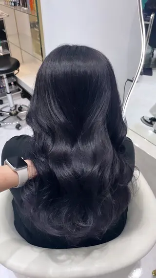 ロング カラー 𝑹𝒊𝒉𝒐🎀 名駅/大人韓国ヘアのヘアスタイル