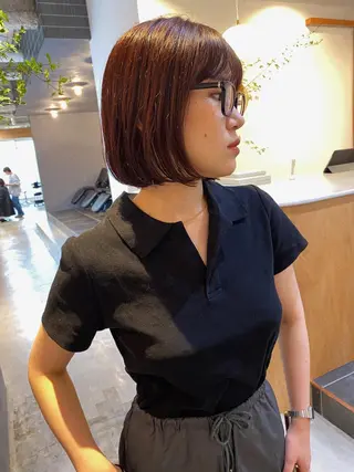 ミディアム カラー 砂原 ひよりのヘアスタイル