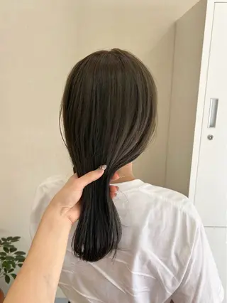セミロング MIDORI🎀 透明感/ベージュのヘアスタイル