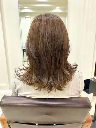 ミディアム カラー 菜 摘のヘアスタイル
