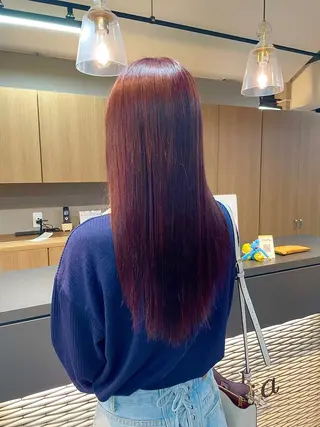 ロング カラー マキノ キョウカのヘアスタイル